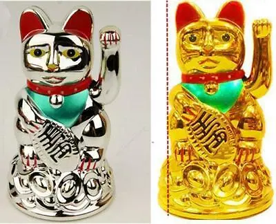 Maneki Neko Wealth/Good Fortune Waving/Beckoning Lucky Cat  Home Decoration • $11.78