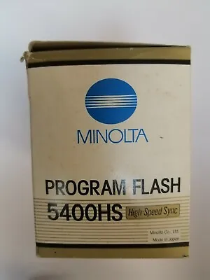 MINOLTA PROGRAM FLASH 5400 HS Shoe Mount Flash  • $95
