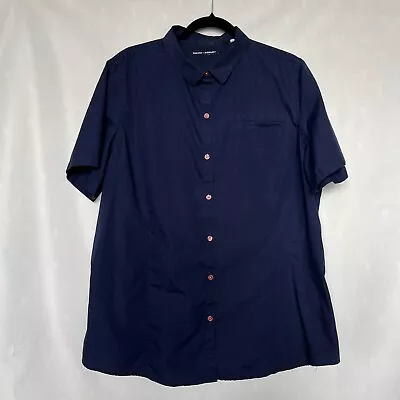 Waraire McDonalds Employee Shirt Womens 2XL Short Sleeve Button Up Blue Uniform • $19.99