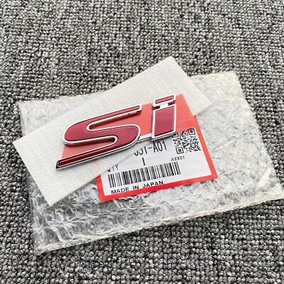 NEW GENUINE OEM Si Red Emblem For Honda Civic 2DR 4DR Trunk Rear Badge Sticker • $16.80