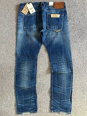 BNWT Natural Selection Smith Narrow 13oz Japanese Selvedge Mens Jeans | W34 L32 • £99.99