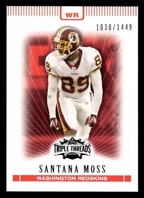 2007 Topps Triple Threads #71 Santana Moss Red SP #d 1030/1449! REDSKINS • $1.49