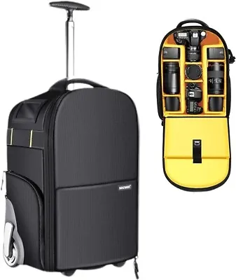 Neewer 2-In-1 Wheeled Camera Backpack Luggage Trolley Case - Anti-Shock Detac... • $141.99