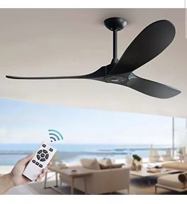  Large Ceiling Fans Without Light 60 Inch Modern Ceiling Fan With 3 Wood  • $104.30