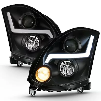 Set Of Pair Plank Style Black HID Ver. Headlights For 2003-2005 G35 Coupe • $315