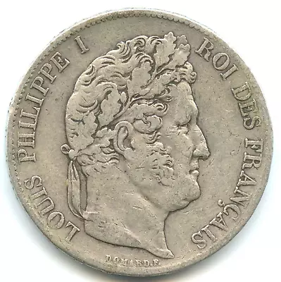 5 Silver Francs Louis Philippe I 1845 A N°6316 • £24.76