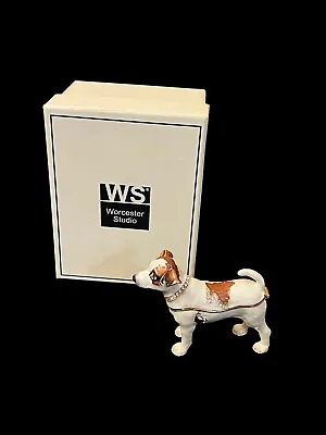 £49.99 • Buy Royal Worcester Studio Jewelled Animals Jack Russell Dog Boxed Trinket  Enamel