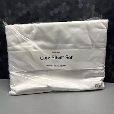 Brooklinen Luxe Core 4-piece Sheets Queen White • $120