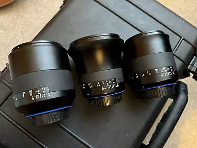 3x Zeiss MILVUS T* ZE Lens 🔴85mm F1.4🔵50mm F1.4 🟢21mm F2.8 =Save £2700 On RRP • £1695