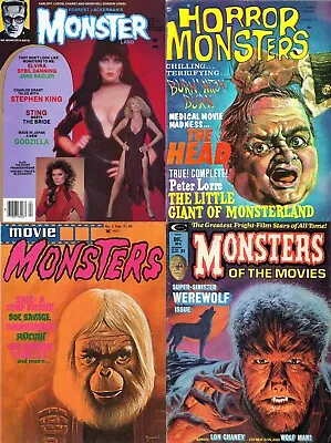 78 Old Issues Of Assorted Monsters Horror Scary Fantasy Film Magazines DVD • $12.99