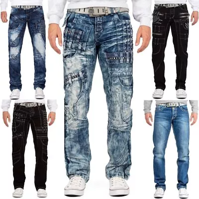 Mens Jeans Pants Mens Pant Discowear Cargo Casual Clubwear Disco Streetwear • $83.30