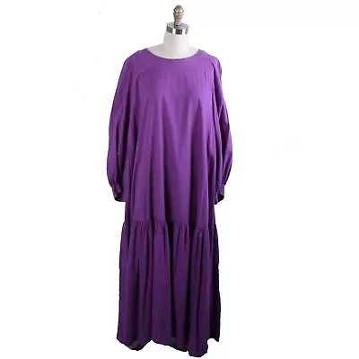 Vintage 1970s Vuokko Dress Violet Purple Cotton 38 Dropped Waist • $600