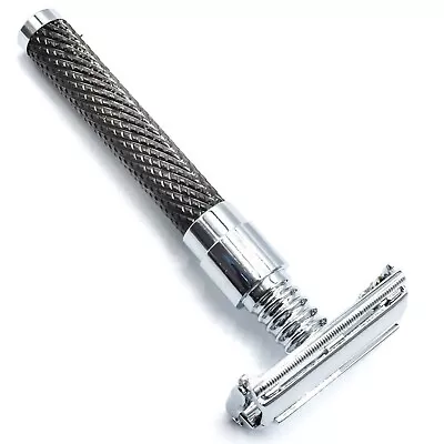 Parker 92R Butterfly Opening Safety Razor Chrome & Black Handle - Clearance • £25