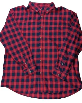 Men's Red And Black Lumberjack Flannel Long Sleeve Shirt Size XL Lee • $11.99