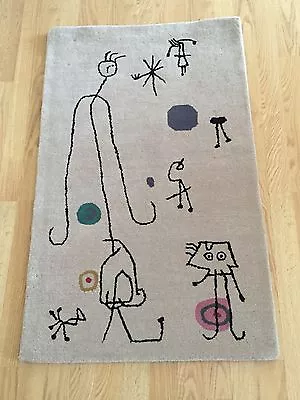 Joan Miro Tapestry Of Personages Wool Mid Century Modern Rug Wall Hanging • $3475