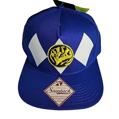 Power Rangers Hat Blue Snapback Cap Mighty Morphin New With Tags White Diamond • $39.99