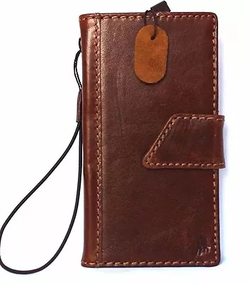 Genuine Full Leather Case For LG G3 Id Window Credit Card Slots Magnetic Slim • £26.26