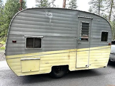 $4500 • Buy Vintage ALOHA Camper 15' Canned Ham RV Travel Trailer Retro Tin Parts Refurbish!