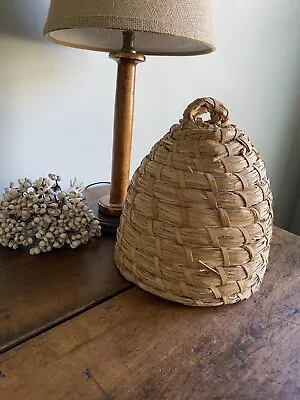 Vintage Woven Straw Beehive Skep ~ No Opening ~ Handmade • $24.95