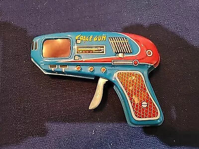 Vtg Atomic Tin Litho Space Gun Friction Toy Japan  • $20