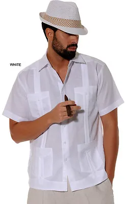 £49.82 • Buy Bohio Guayabera Shirt For Men - Linen Cuban Classic 4 Poket Chacavana (8) Colors