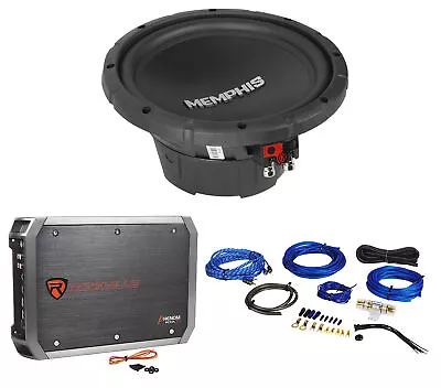 Memphis Audio SRX1040 10  400 Watt SRX 4 Ohm Car Subwoofer+Amplifier+Amp Kit • $169.90