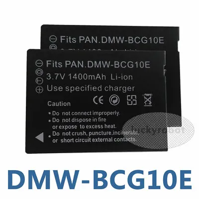 2pcs Battery For Panasonic Lumix DMW-BCG10e DMC- TZ30 TZ6 TZ7 TZ8 TZ10 TZ18 TZ65 • £23.99