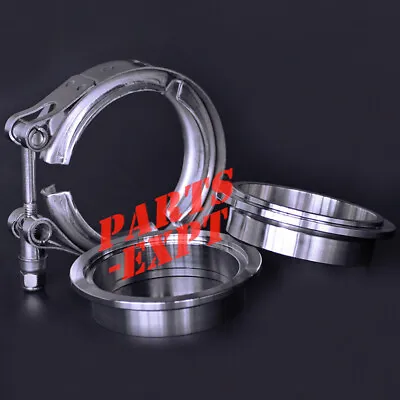 $14.59 • Buy Exhaust Downpipe 2.5inch V-band Clamp Stainless Steel Flange Kit Male-Female 1pc