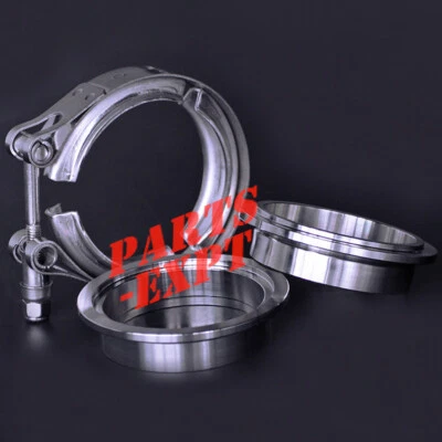 $14.59 • Buy Exhaust Downpipe 2.5inch V-band Clamp Stainless Steel Flange Kit Male-Female 1pc