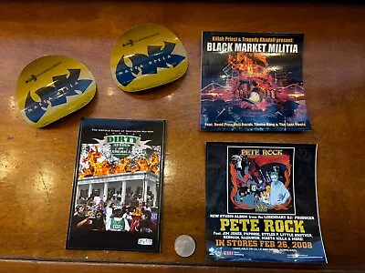 Pete And Masta Killa ￼& Militia/Hip Hop (Lot Of 5)— Free Flag Sticker • $7.95