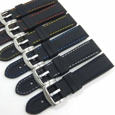 SILICONE PERFORATED RUBBER WATCH STRAP FOR TAG  F1 18mm 20mm 22mm • £13.49