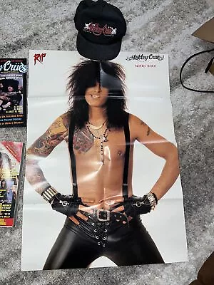 Motley Crue / Nikki Sixx / Band Live / Heart / Magazine Full Page Pinup Poster • $325