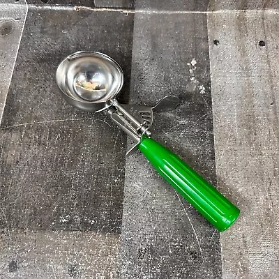 Vintage Hamilton Beach  Ice Cream Scoop  Model 78 Stainless Steel 9  Green • $19.79