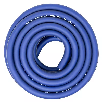 SoundBox CW0-25BL 0 Gauge 25' CCA Amplifier Power / Ground Amp Wire Roll Blue • $31.95