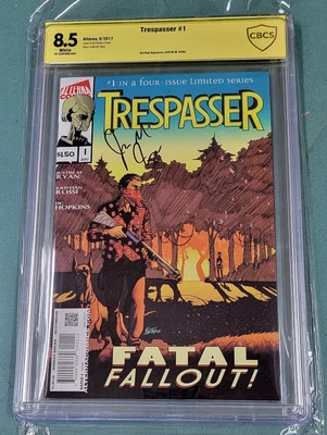 $100 • Buy Trespasser #1 Cbcs 8.5 Signed By Justin Ryan Alterna Comics