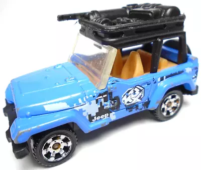 1998 Matchbox '98 Jeep Wrangler Blue 1:64 Diecast 2 3/4  Suv With White & Black • $10.99