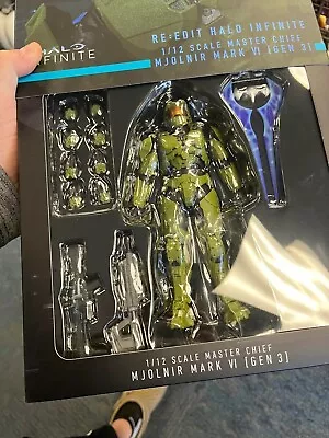 Halo Infinite Master Chief 1:12 PVC Mjolnir Mark VI Action Figure Model Kit Toys • £35.76