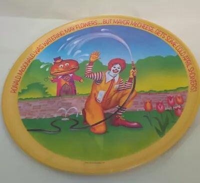 McDonald's Plastic Plate Ronald McDonald Watering Flowers Mayor McCheese Showers • $6.99