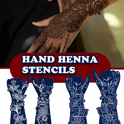 Large Henna Stencils Hand-Arm Mehndi India Templates For Mandala Body Art • £5.76