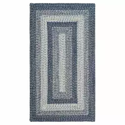 $36 • Buy Capel Rugs Winthrop Lake Blue Variegated Country Rectangle Braided Area Rug 