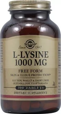 Solgar L-Lysine 1000mg 100 Tablet • $17.79