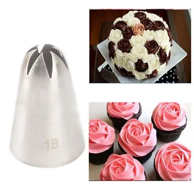 #1B Large Cake Decorating Nozzles Baking Sugarcraft Fondant Piping Pastry Tip • £2.99