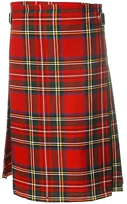 Gents Lightweight Casual Party Kilt Stewart Royal Size 58 60 • £54.99