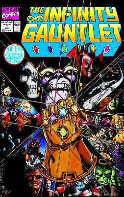 MARVEL RETRO INFINITY GAUNTLET POSTER 12x18 AVENGERS COMICS Thanos Iron Man Cap • $14.99