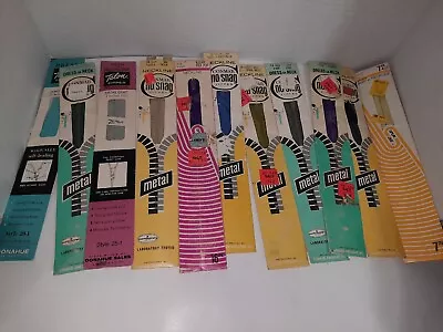 11 NOS Vtg Zippers Conmar Talon Spun Dee USA Different Sizes Colors • $25.90