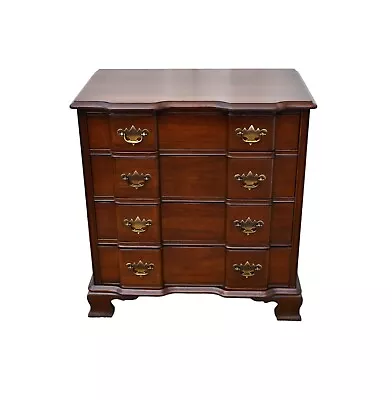 Vintage Solid Mahogany Traditional Style Block Front Bachelors Chest • $579
