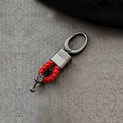 Keychain Metal Leather Key Chain Ring Keyfob Car Keyring Holder Accessories NEW • $18.97