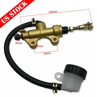 Gold Aluminum Hydraulic Pump Rear Brake Master Cylinder For Motorcycle Modified • $14.99