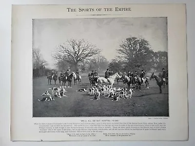 Old Antique Print 1903 The Empire Famous Quorn Hunt Leicestershire • £12.50
