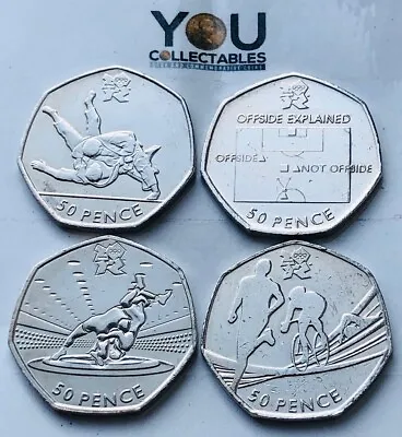 £4.99 • Buy London Olympic 2011 50p Coins - Judo Football Triathlon Wrestling  All Available